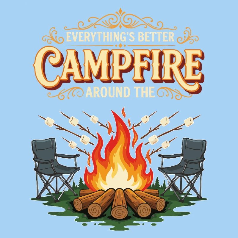 Campfire Marshmallow Everything Better Camping
