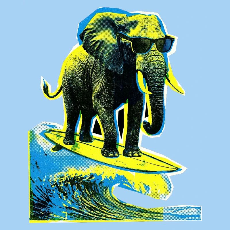 Elefant Surfer