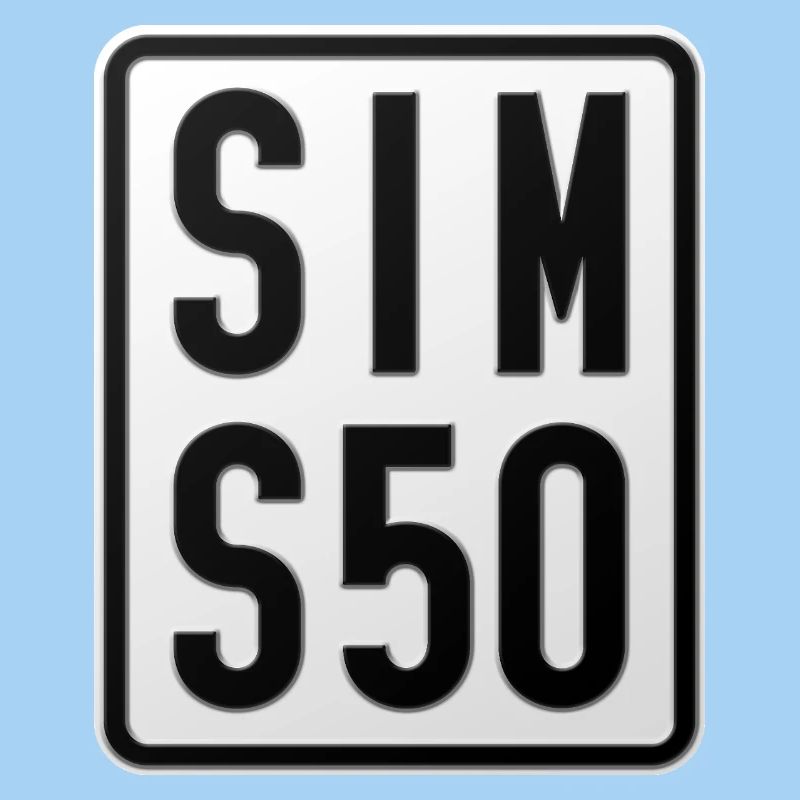 Simson S50 Moped Kennzeichen
