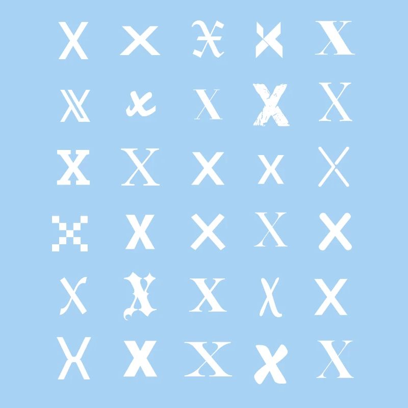 Typographie Monogramme X Pattern