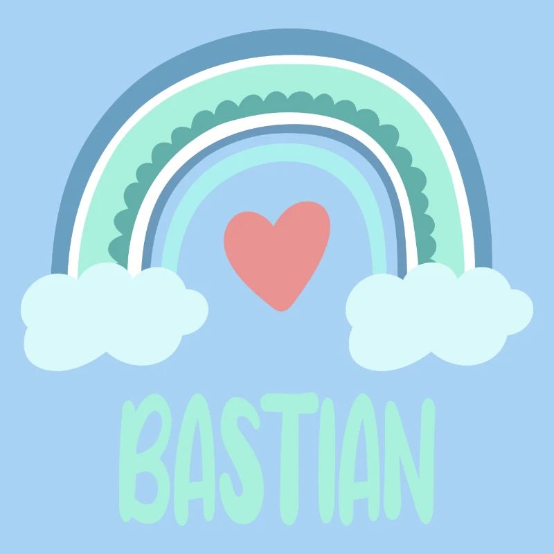 Bastian Name Rainbow Baby