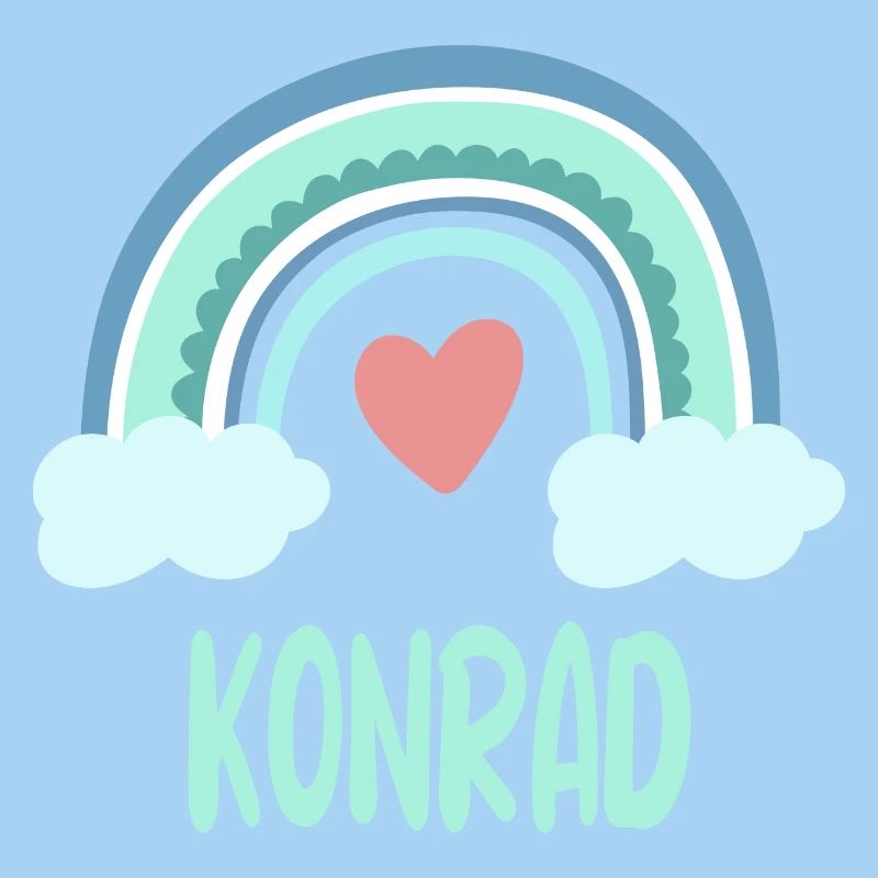 Konrad Name Regenbogen Baby