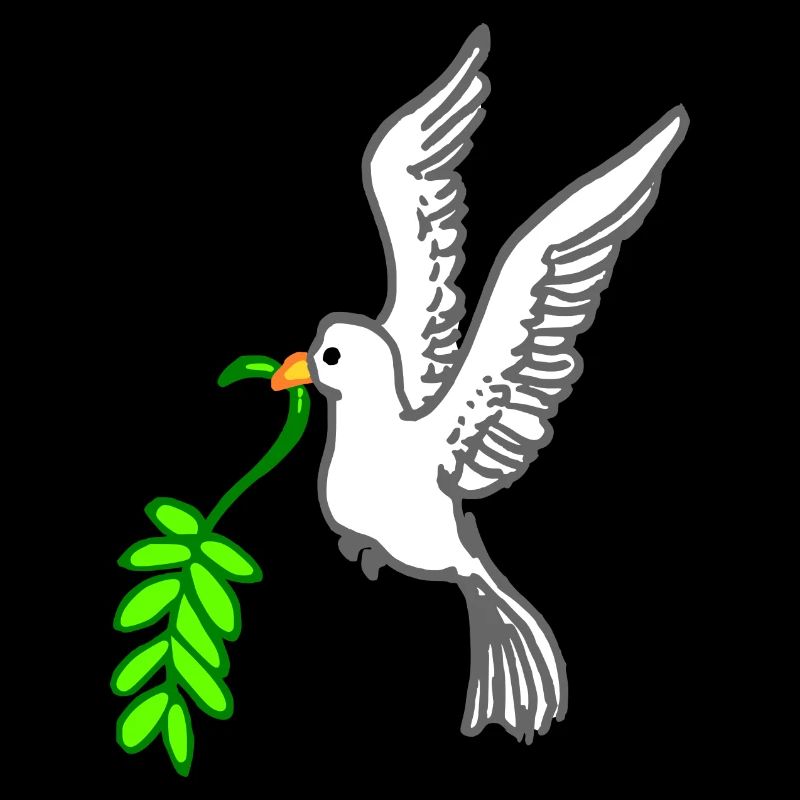 Friedenstaube gezeichnet