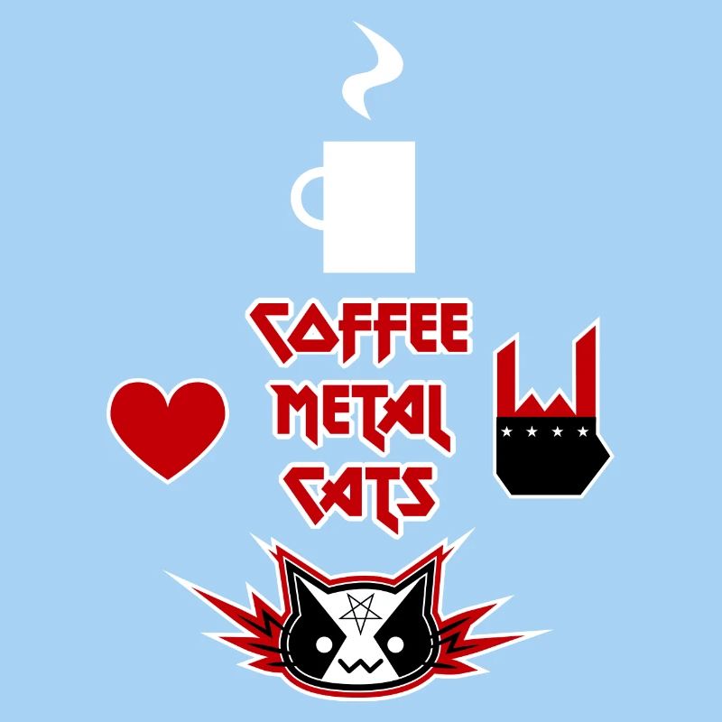 Café, métal, chats
