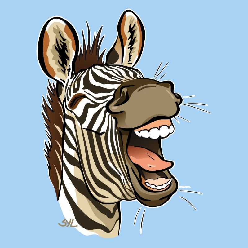 Laughing Zebra (white edges)
