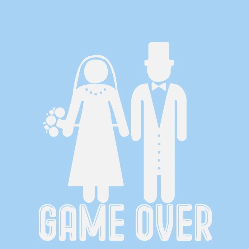 Fin de partie : silhouette du couple de mariés