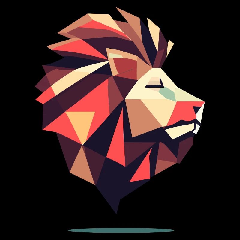 Eckgeometrischer Löwe