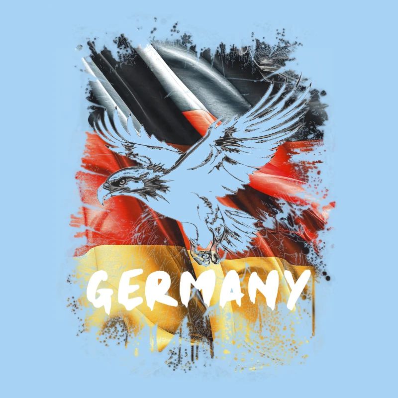 German eagle with Germany flag