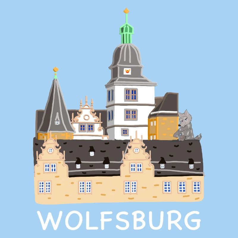 Wolfsburg, Castle, Germany, Hand Drawing