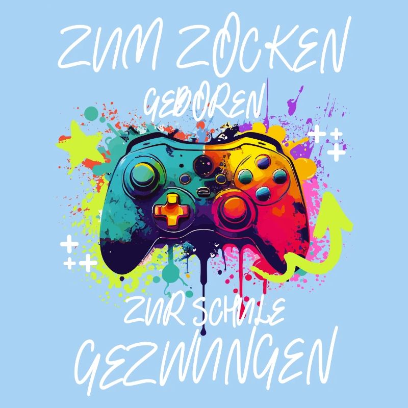 Farbenfroher Controller Gaming Print Pro Gamer