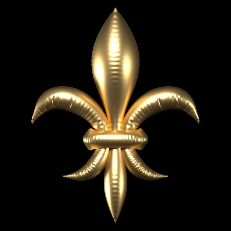 Fleur de Lys / Fleur de Lis in Ballon-Gold-Optik
