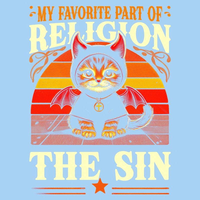 Retro Devil Cat Der Beste Von Religion