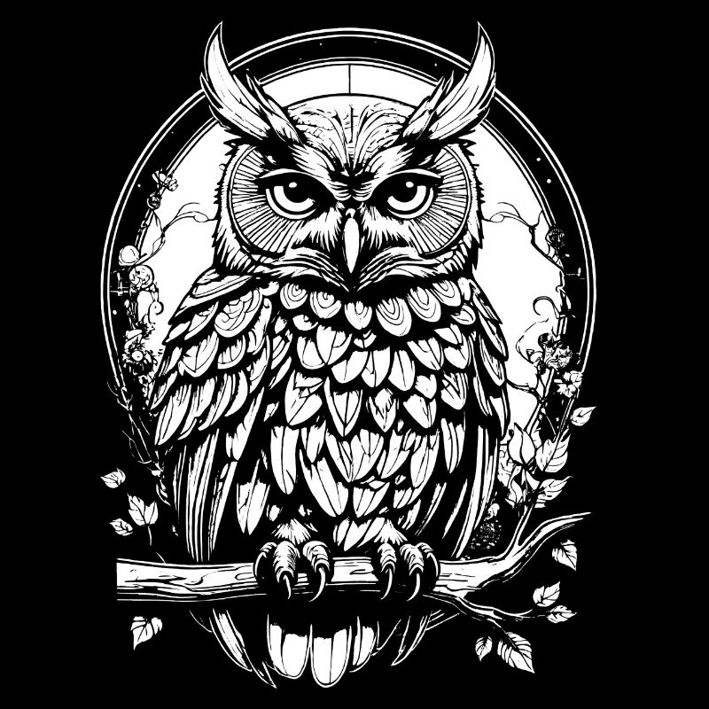 Owl on a branch