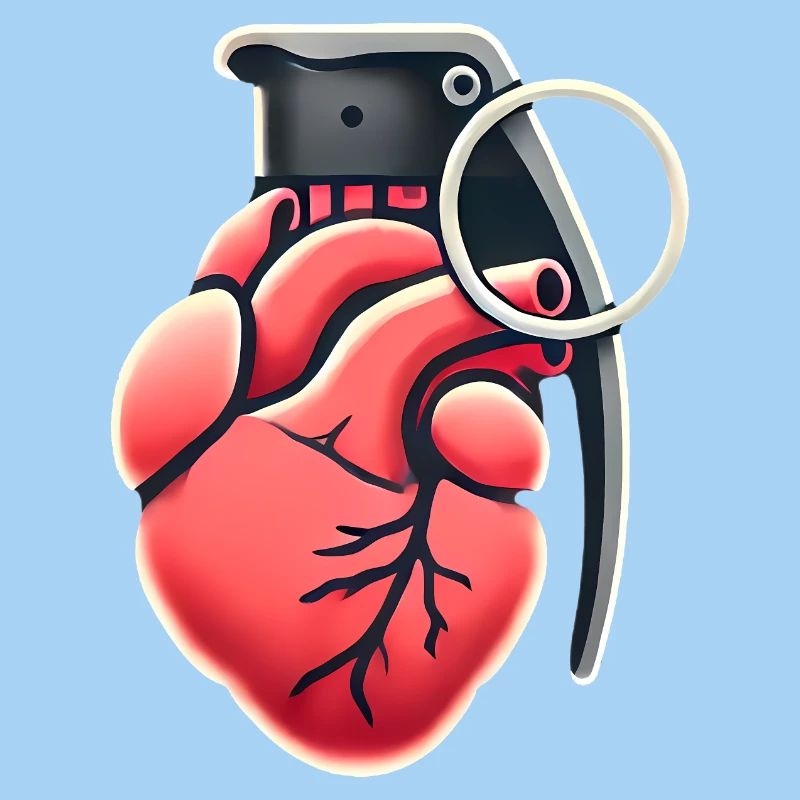 Explosive Herzgranate Design