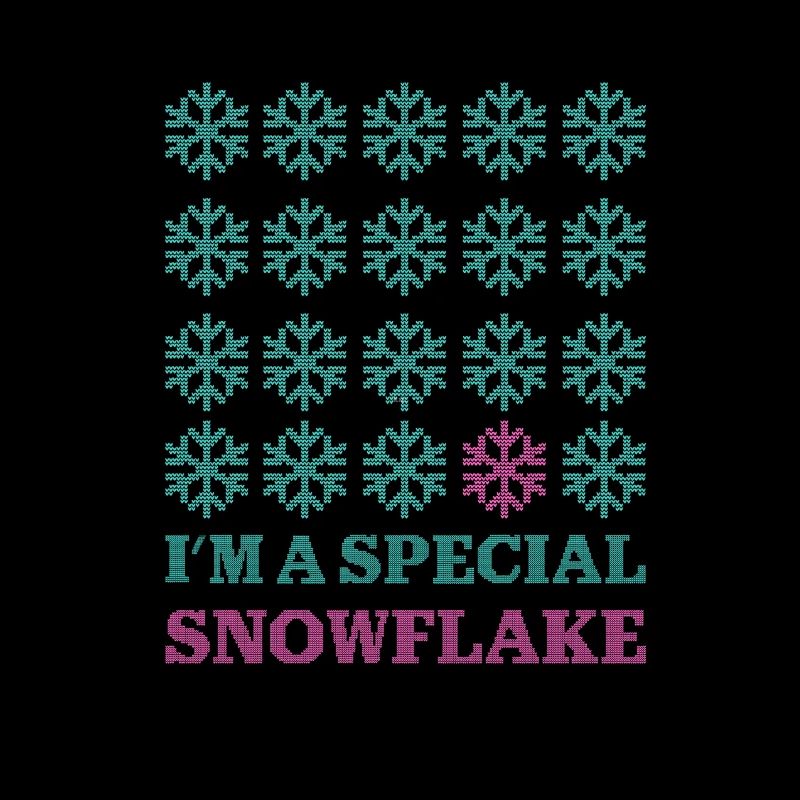 « Je suis un flocon de neige spécial » Design de Noël amusant
