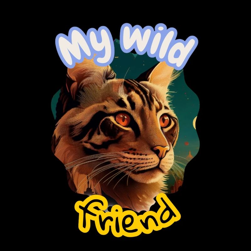 Wildkatze Freundschaft Illustration