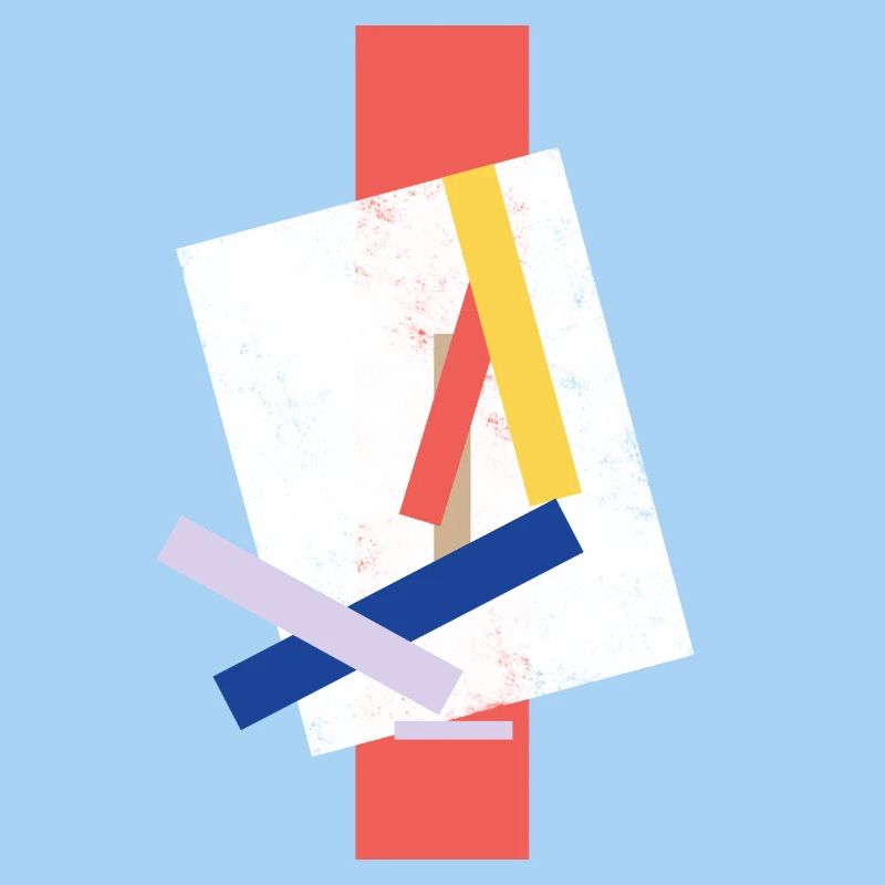 Abstrakte Farbblock Muster verzerrtes Gesicht