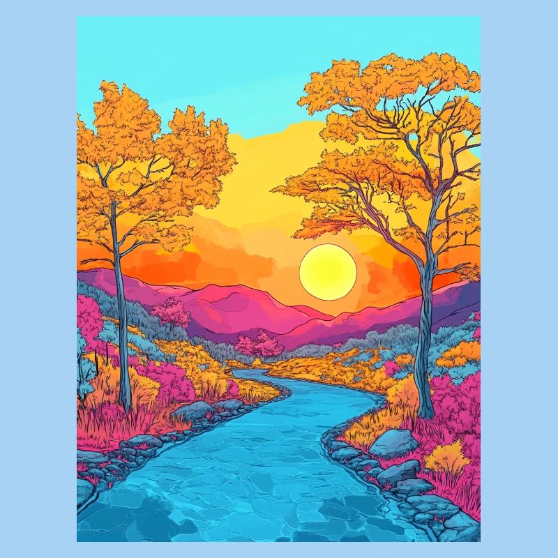 Lebendige Herbstlandschaftsszene