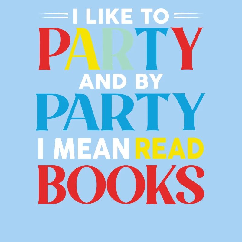 Bunte Leseparty Typo Design