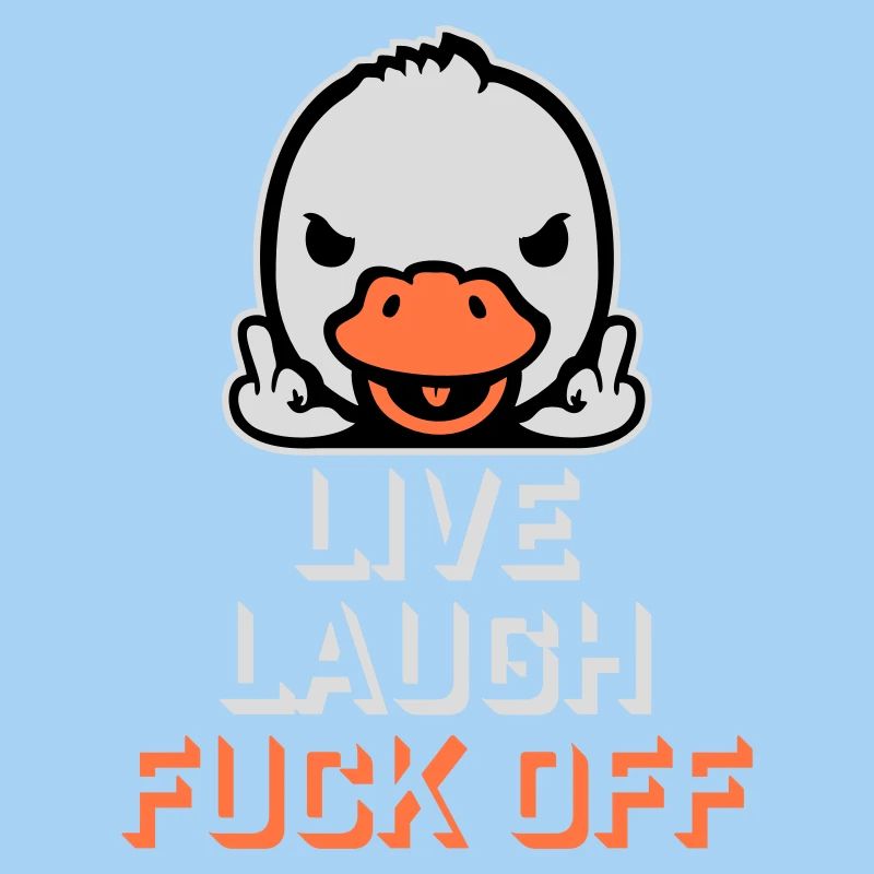 Gans Live Laugh Duck Off Sonnenbrille Mittelfinger