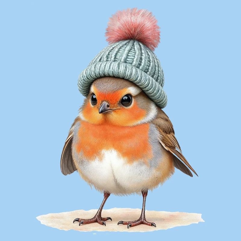 Robin in Knit Winter Hat