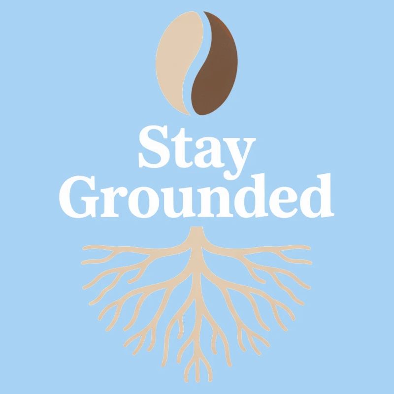 Restez en grain de café moulu avec la pleine conscience des racines