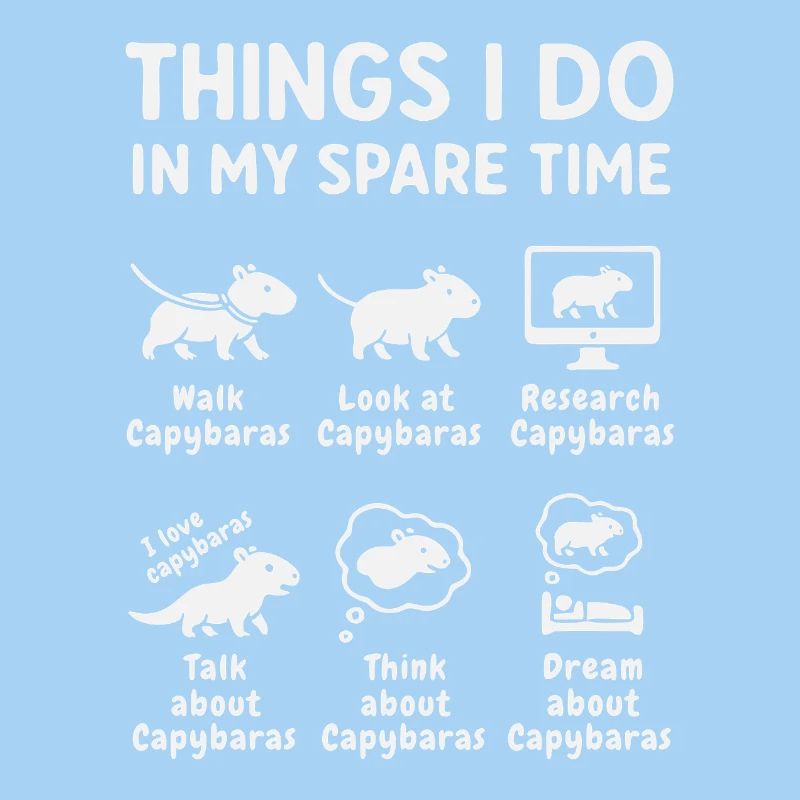 Lustiger Capybara Spruch Freizeit Hobby