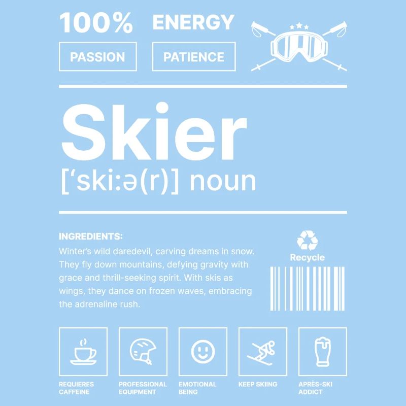 Skifahrer-Lebensstil