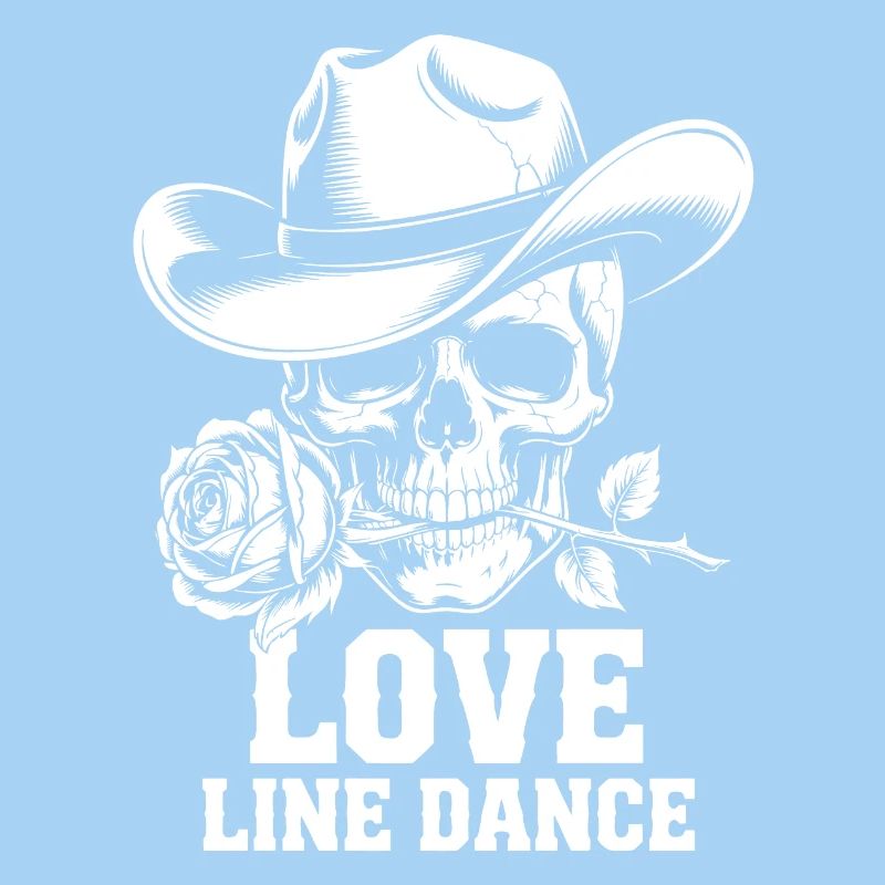 Line Dance Skull Rose