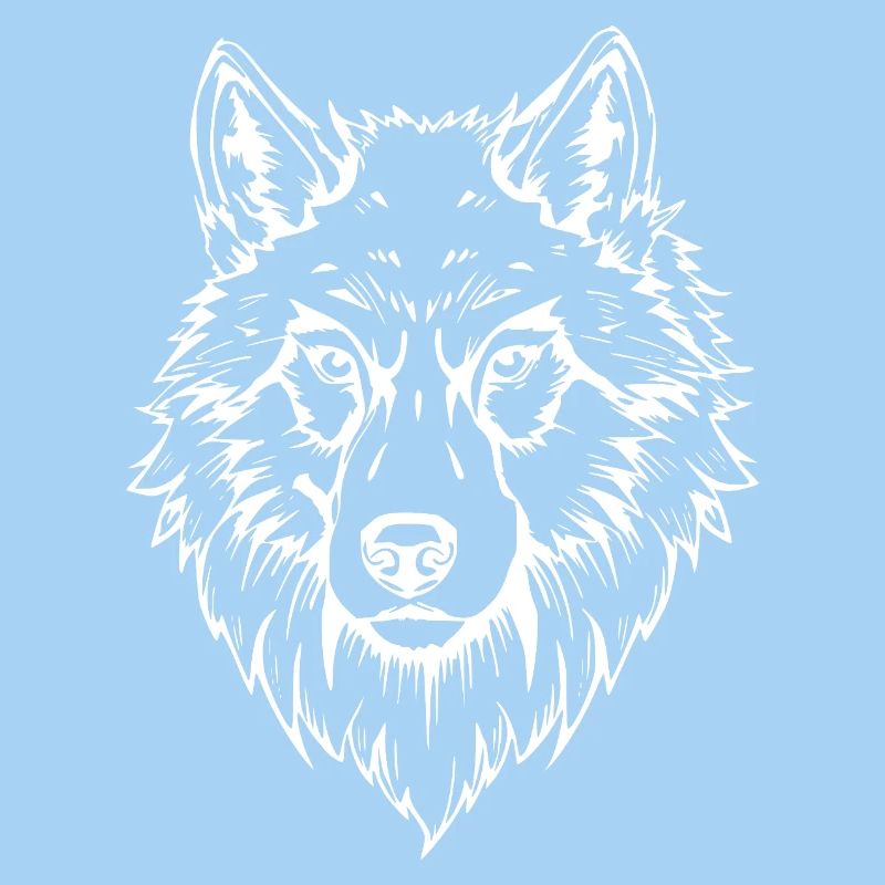 weißer Wolf Gesicht Kopf