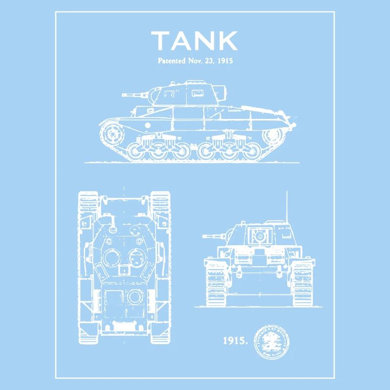 Panzerblaupause-Silhouette