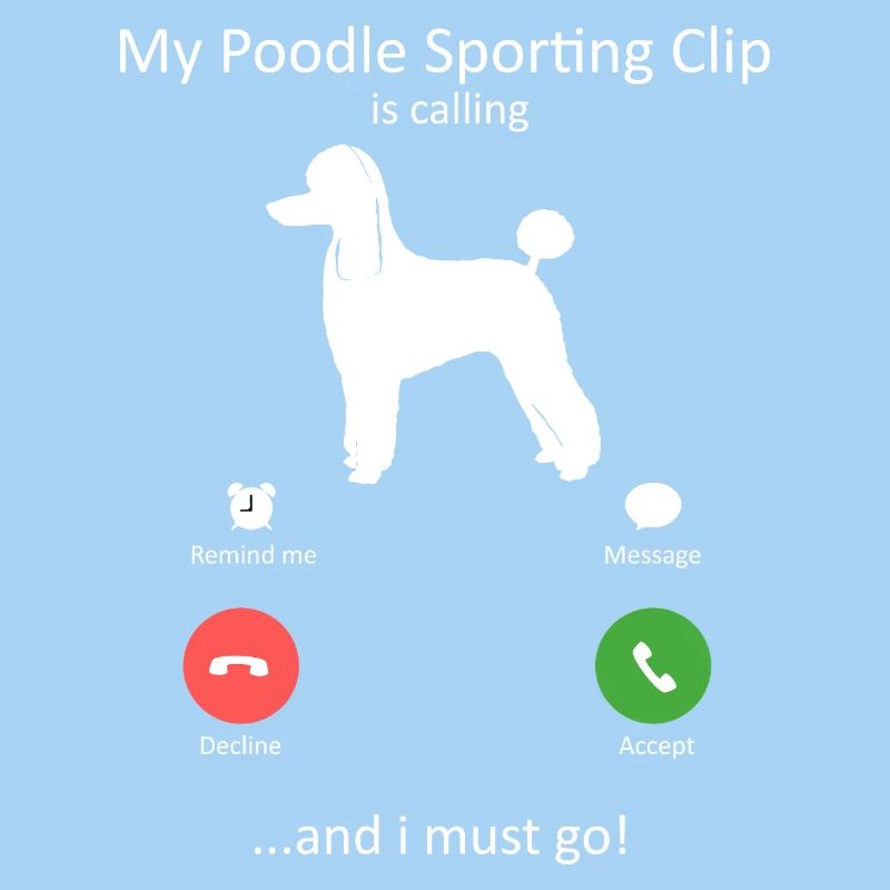 Poodle Incoming Call Funny Phone Interface Art