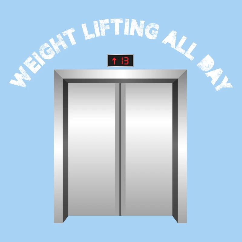 Weight lifting All Day elevator mechanic