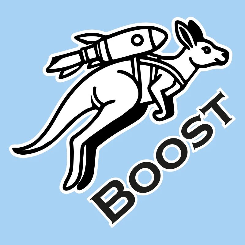 Kangourou avec jetpack - Boost Design