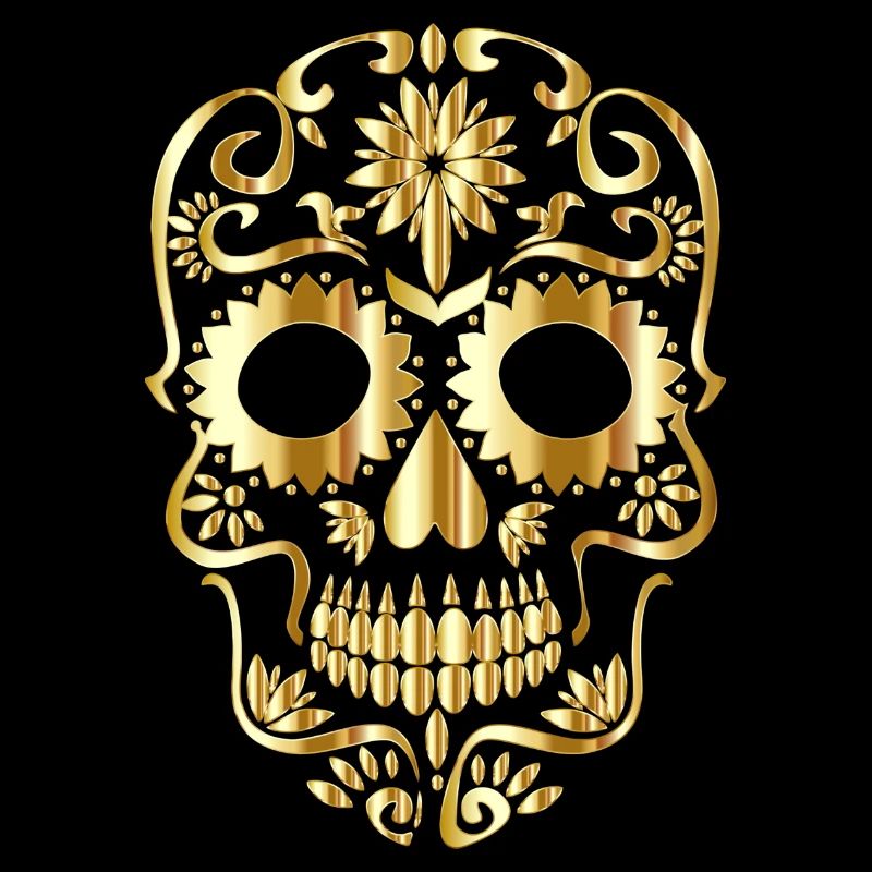 Totenkopf aus Gold