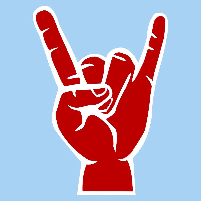 Main du diable, symbole de métal cool Devil Rock
