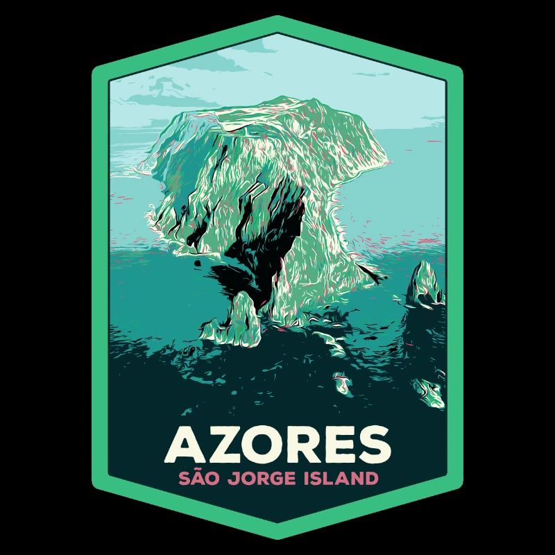 Illustration Insel São Jorge aus der Luft, Azoren