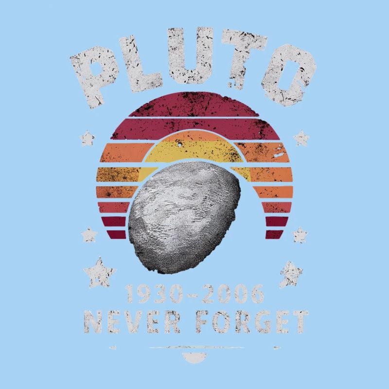Pluto 1930-2006 Never Forget Retro Stil