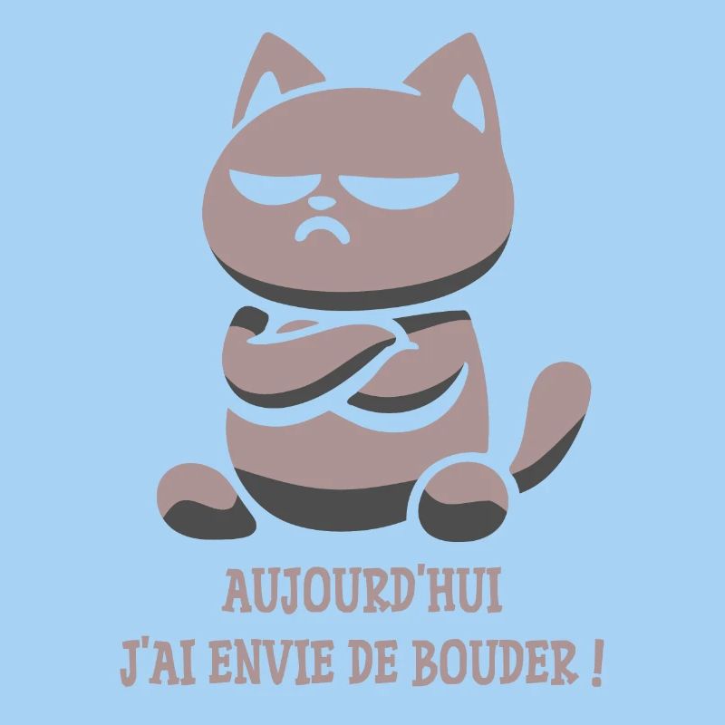 Mürrische Katze, ich möchte heute schmollen