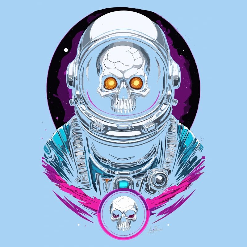 Astronaut Space Skull