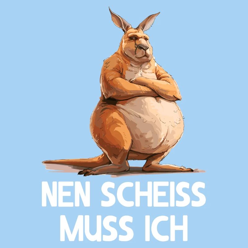 Känguru Beuteltier Kangaroo Nen scheiss muss ich