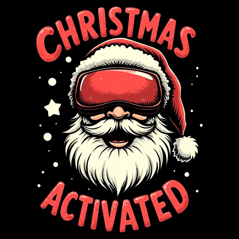 Weihnachtsmann mit Skibrille