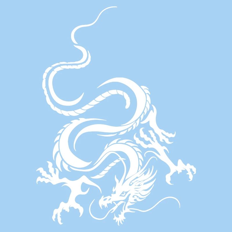 Weißer Drache Komplizierte Grafik