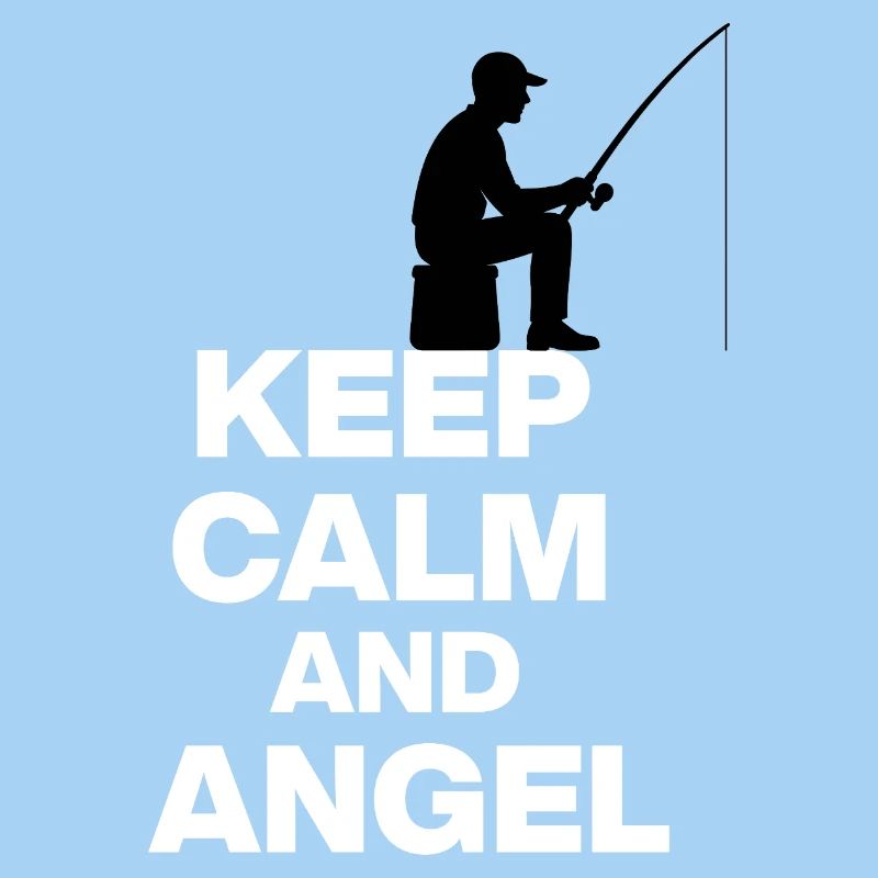 KEEP CALM AND ANGLING! ANGLER REST white