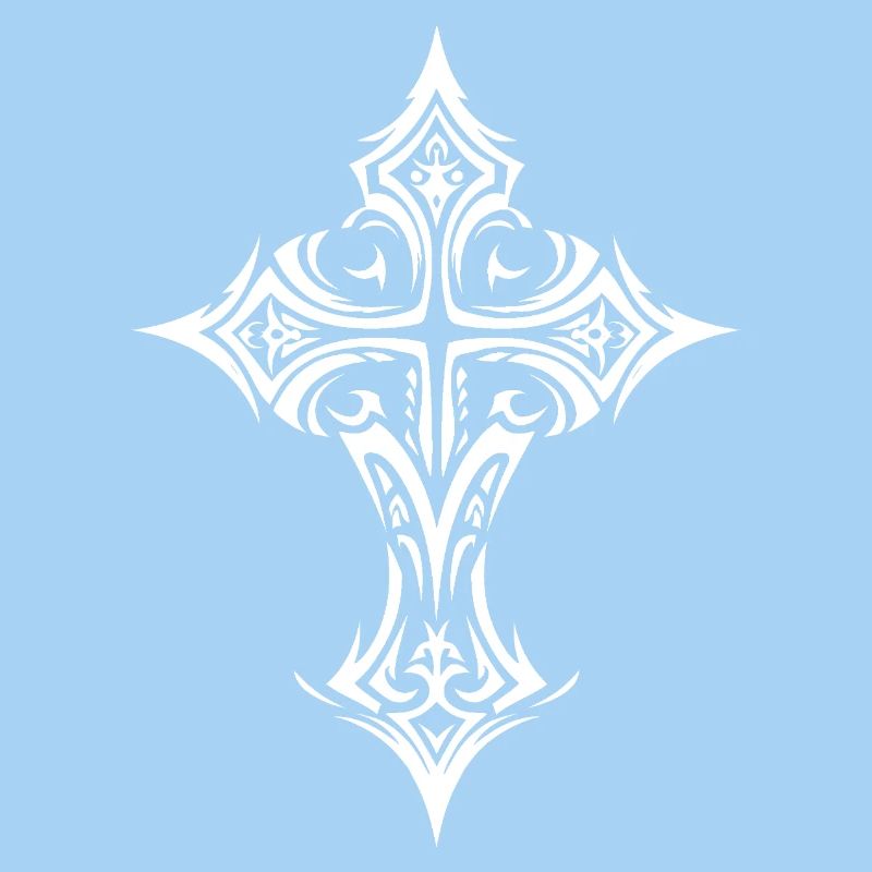 Filigrane de croix orné