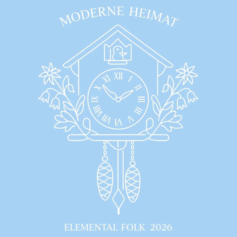 Moderne Heimat Kuckucksuhr Elemental Folk