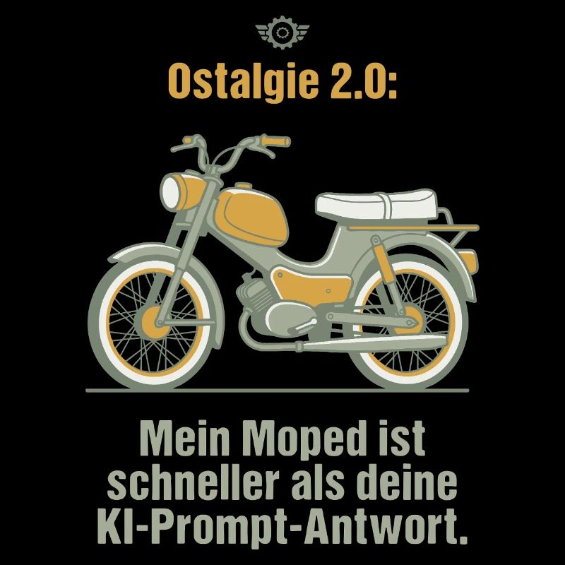 Ostalgie Moped. KI Prompt Spruch
