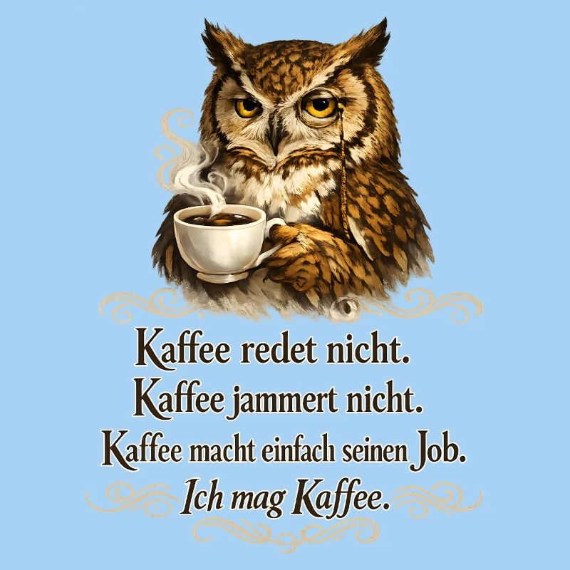 Kaffee Redet Nicht Eule Spruch
