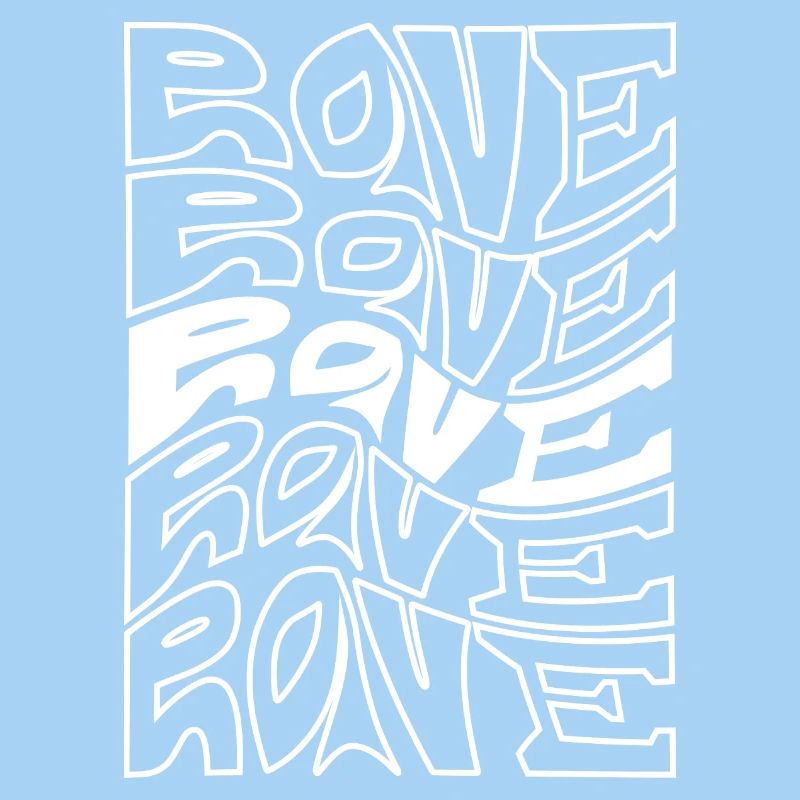 Rave Typography Waves Pattern