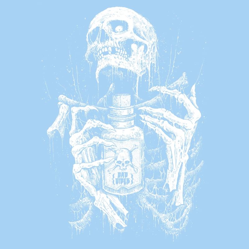 Dripping Skeleton Monochrome